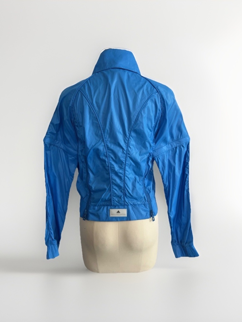 Adidas by Stella McCartney Convertible Jacket Zip Off Sleeves Blue Womens Small - Picture 6 of 8